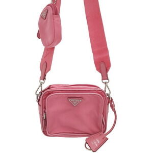 Prada Re Edition 2005 Camera Bag pink tessuto saffiano leather trim